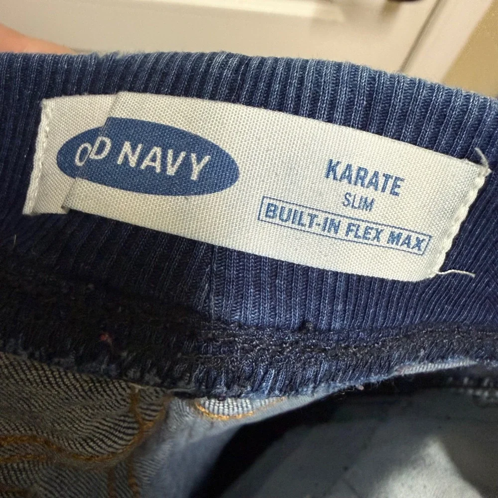 Old Navy Kids Jeans Dark Wash Slim Fit Karate Built-in Flex Max‎ Pants Size XS 5